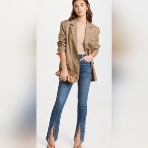 pistola Skinny Blue High-Rise Jeans with Front Slits